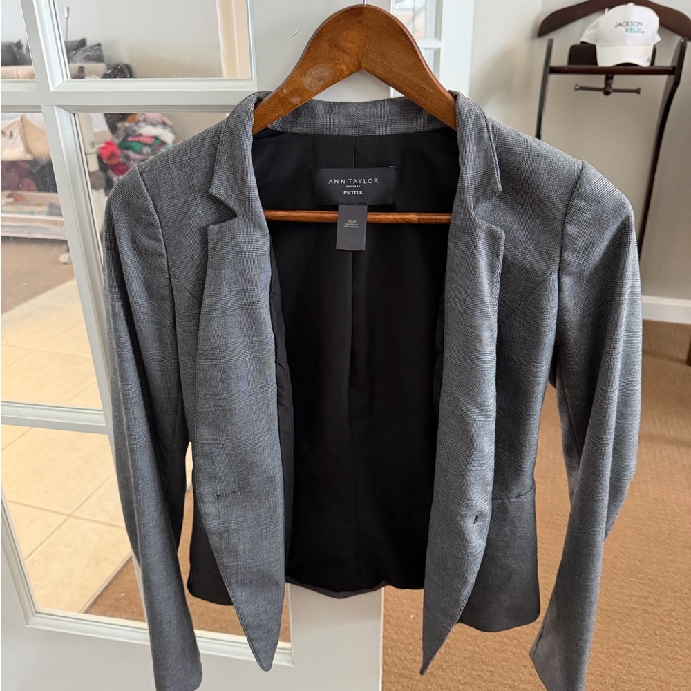 Ann Taylor Charcoal Gray Blazer